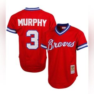 Dale Murphy No. 3 Atlanta Braves Mitchell & Ness Authentic Red 1980 Jersey Large